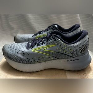 Brooks Glycerin 20 Light Blue Peacoat Nightlife Running Shoes Women's Size 8.5B